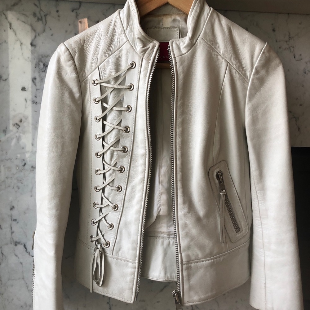 Vintage Mackage Leather Motorcycle Jacket